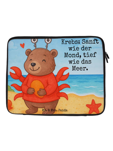 Mr. & Mrs. Panda Laptop Tasche Krebs Astrologie Design mit Spruch in Weiß