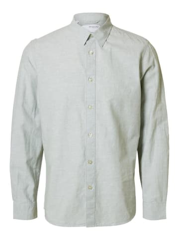 Selected Langarmhemd in iceberg green