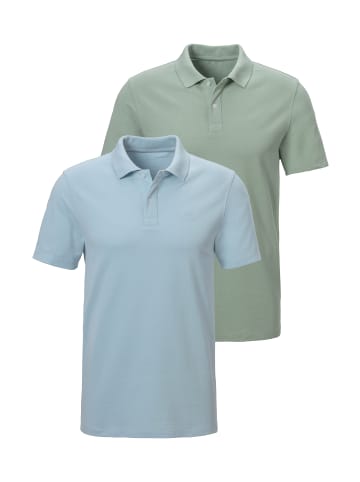 John Devin Poloshirt in hellblau/salbei
