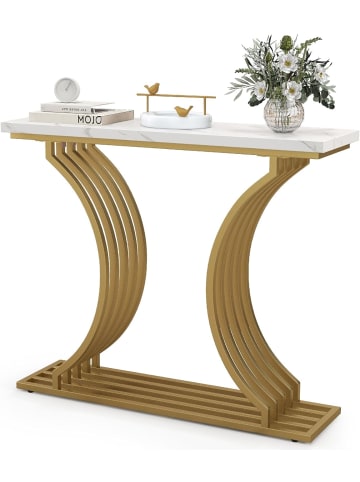 COSTWAY Konsolentisch 100cm in Weiß