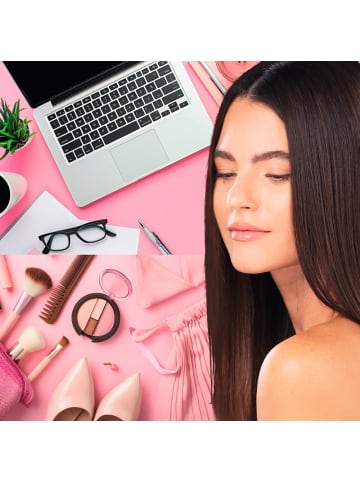 VITALmaxx Hair Styler Curl & Straight 3in1 50W weiß/rose Weiß