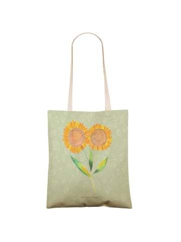 Mr. & Mrs. Panda Shopper-Tasche Blume Sonnenblume ohne Spruch in Blattgrün