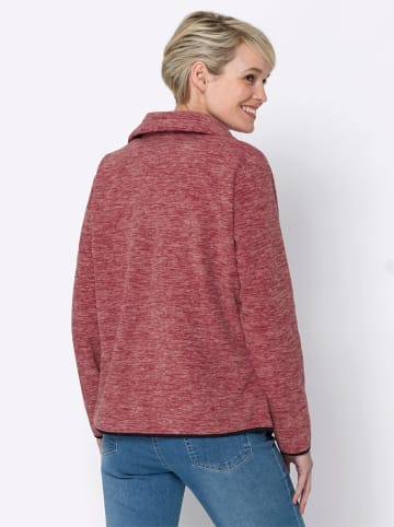 Sieh an! Fleecejacke in himbeere-meliert