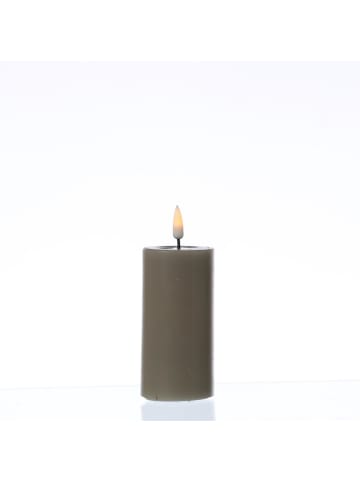 Deluxe Homeart LED Kerze Mia Echtwachs flackernd H: 10cm D: 5cm in sandfarben