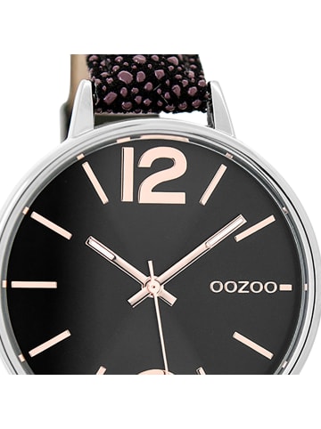 Oozoo Armbanduhr Oozoo Timepieces lila, schwarz mittel (ca. 38mm)