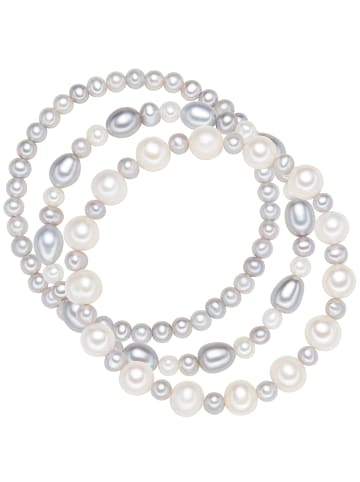 Valero Pearls Perlen-Armband aus Süßwasser-Zuchtperle in grau