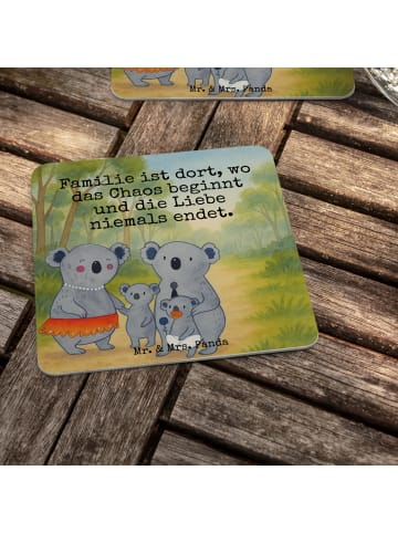 Mr. & Mrs. Panda Tischuntersetzer Koala Familie Design mit Spruch in Weiß