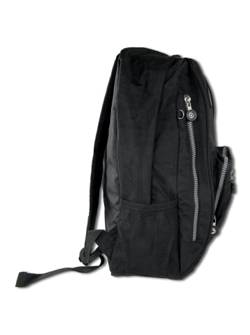 Bag Street Freizeitrucksack, Sportrucksack Nylon schwarz ca. 25cm breit ca. 43cm hoch