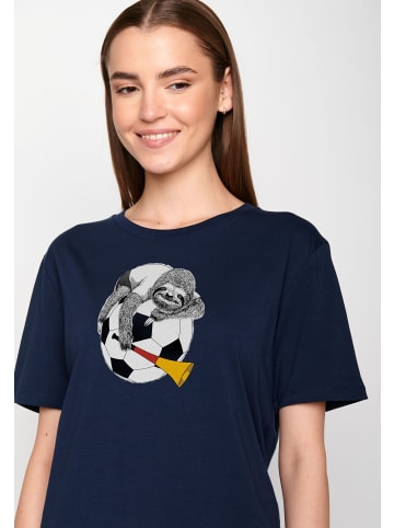 GreenBomb T-Shirt Football Sloth in Marineblau