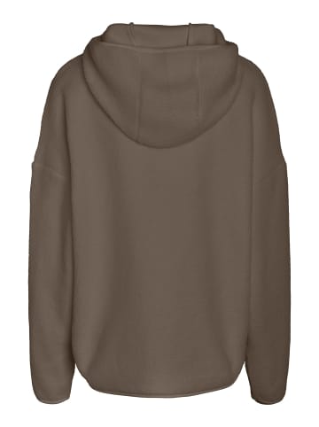 Noisy may Teddy-Hoodie mit Reißverschluss und Kapuze in Braun