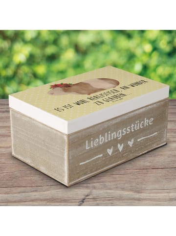 Mr. & Mrs. Panda Schatztruhe Meerschweinchen Weisheit mit Spruch in Gelb Pastell
