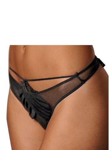 PETITE FLEUR GOLD String in schwarz