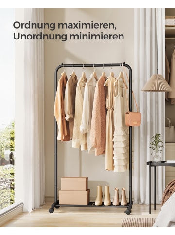SONGMICS Kleiderständer Pataye in Schwarz - (B)74 x (H)158.3 x (T)40.6 cm