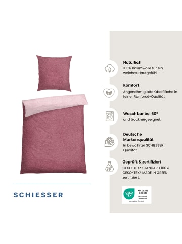 Schiesser Renforcé-Bettwäsche-Set Vinnie in Rosa