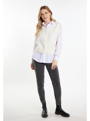DreiMaster Damen Pullunder in Wollweiss