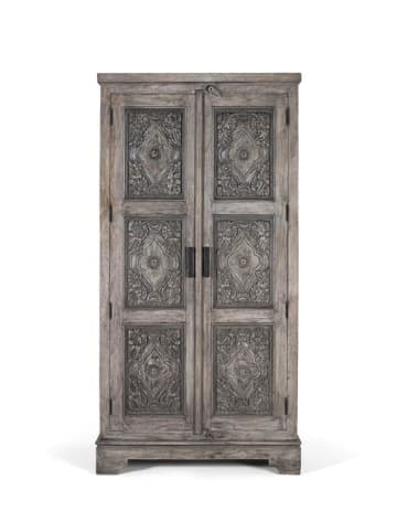 Giner y Colomer Kleiderschrank aus massivem Mangoholz mit viel Platz in Gray