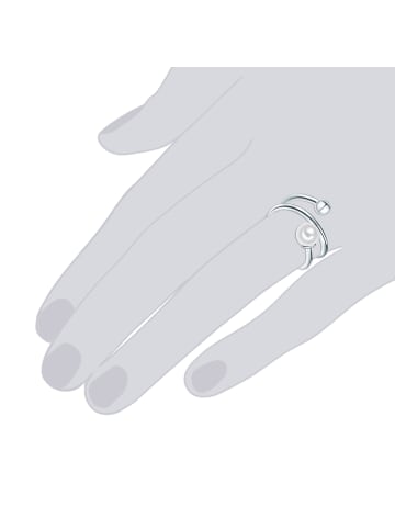 Lulu & Jane Perlen-Ring Sterling Silber Süßwasser-Zuchtperle in silber