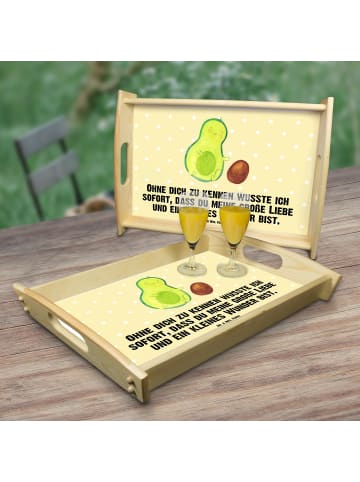 Mr. & Mrs. Panda Tablett Avocado Kern rollt mit Spruch in Gelb Pastell