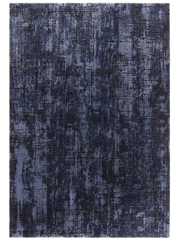 KADIMA DESIGN Teppich Velours, Muster, Polypropylen, Langlebig, Schmutzabweisend in Dunkelblau