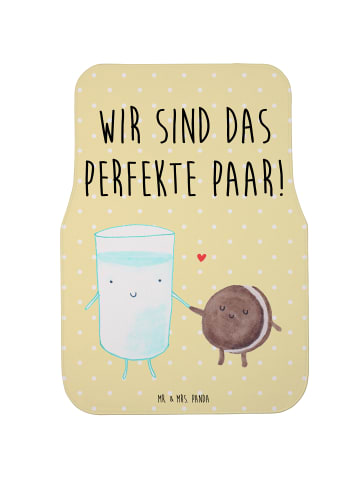 Mr. & Mrs. Panda Automatte Milch Keks mit Spruch in Gelb Pastell