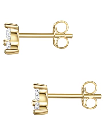 Glanzstücke München Ohrstecker aus Sterling Silber mit Zirkonia in gelbgold