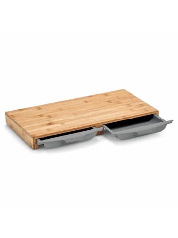 Zeller Schneidebrett mit ausziehbaren Tabletts in Braun, (B) 50 x (H) 4,5 x (L) 28,5 cm