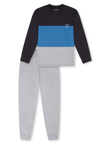 Schiesser Schlafanzug Nightwear in Grau / blau