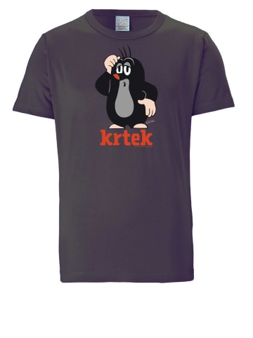 Logoshirt T-Shirt Der kleine Maulwurf Krtek in blau-grau
