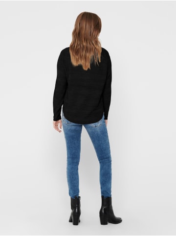 ONLY Dünner Strick Pullover Langarm Stretch Sweater Basic ONLCAVIAR in Schwarz