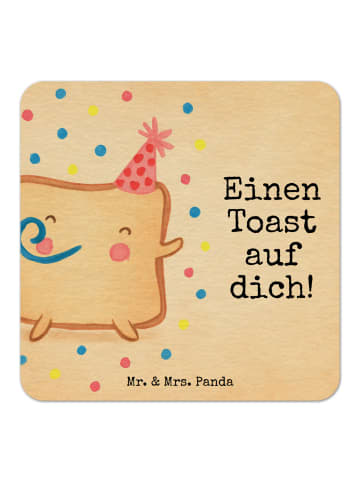 Mr. & Mrs. Panda Bierdeckel Toast Party Design mit Spruch in Weiß