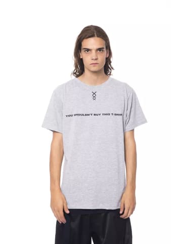 Nicolo Tonetto Grau Baumwolle Herren T-Shirt