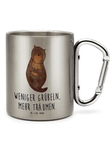 Mr. & Mrs. Panda Kaffeetasse Otter Muschel mit Spruch in Silber