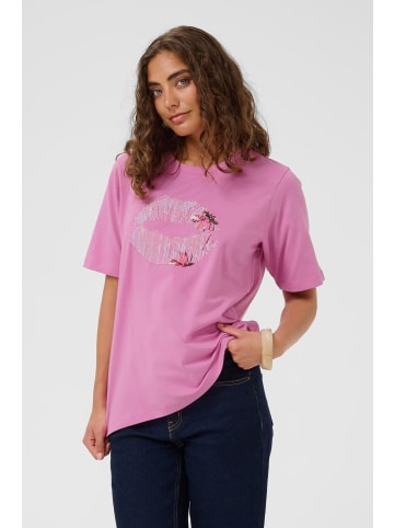 CULTURE T-shirt CUkula Regular fit in Fuchsia Pink
