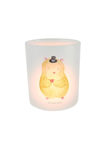 Mr. & Mrs. Panda Windlicht Hamster Hut ohne Spruch in Transparent