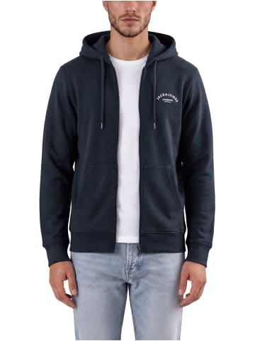 Jack & Jones Sweatjacke JJAUTHENTIC SWEAT ZIP HOOD in Blau
