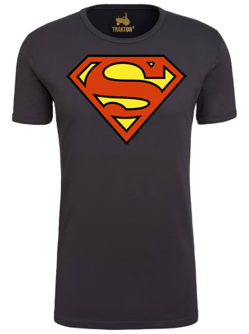 Logoshirt T-Shirt Superman Logo in grau