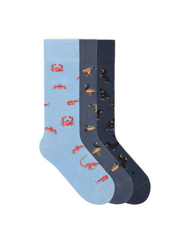 von Jungfeld Motivsocken Seasonal Icon Bundle in Crab/Duck/Dachshund