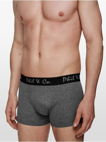 Phil & Co. Berlin  Boxer Retropants in Schwarz/Anthrazit