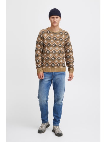 BLEND Strickpullover BHPullover 20715873  Winterlicher Strickpullover mit Muster in Braun