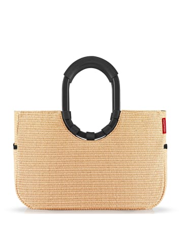Reisenthel loopshopper M / Shopper 40 cm (teddy leo olive) in frame raffia black
