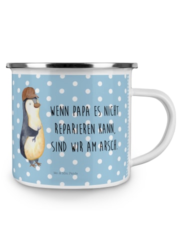 Mr. & Mrs. Panda Emailletasse Wenn Papa es nicht reparieren kann... in Blau Pastell