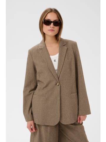 Soaked in Luxury Blazer SLGinevra Gerade Passform in Cappucino Pin Stripe