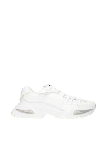 Weiß Stoff Athletik Sneaker