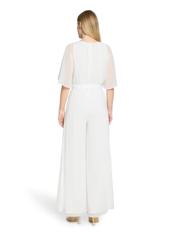 Vera Mont Jumpsuit mit Bindegürtel in Rohweiß