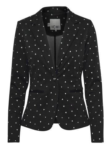ICHI IHKATE PRINT BL21 slim fit in Black Heart aop