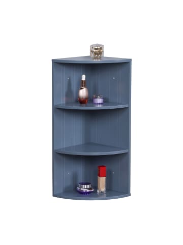 relaxdays Eckregal in Grau - (B)35 x (H)62 x (T) 25 cm