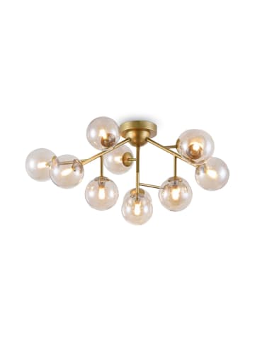 Licht-Erlebnisse Deckenlampe (B)60 x (L)60 x (H)17.5 cm in Gold Bernstein