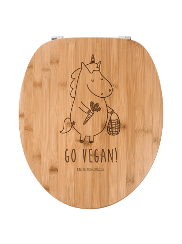 Mr. & Mrs. Panda WC Sitz Einhorn Vegan mit Spruch in Transparent