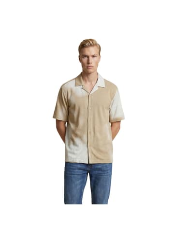 ONLY & SONS Beige Viskose Kurzarmhemd