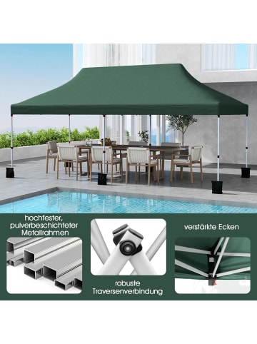 COSTWAY Pavillon 3x6m in Grün